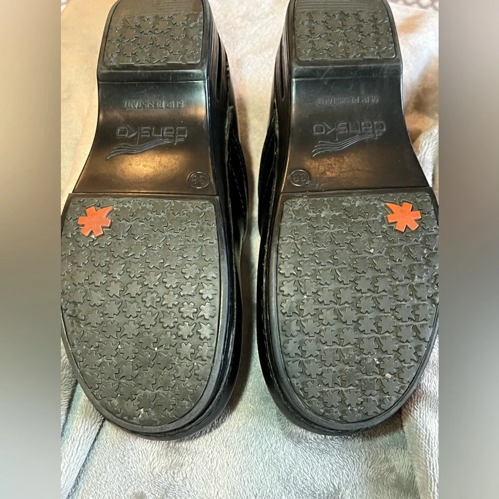 Dansko XP Black Clogs Professional Nursing Shoes Size 36 Leather Slip On - Picture 5 of 7
